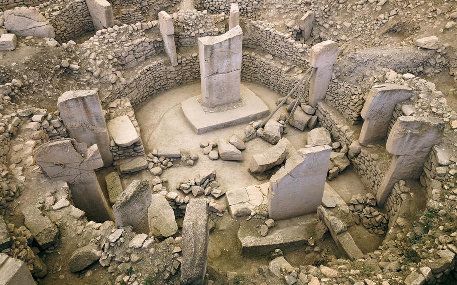 Göbekli Tepe, a Neolithic site discovered in Turkey in 1963, is made up of a series of circular sunken structures supported by massive stone pillars and dates back to sometime between 9500 and 8000 B.C.