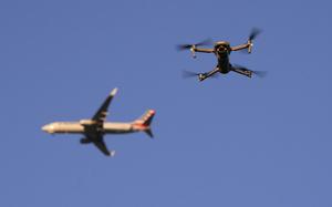 An airplane and a drone.