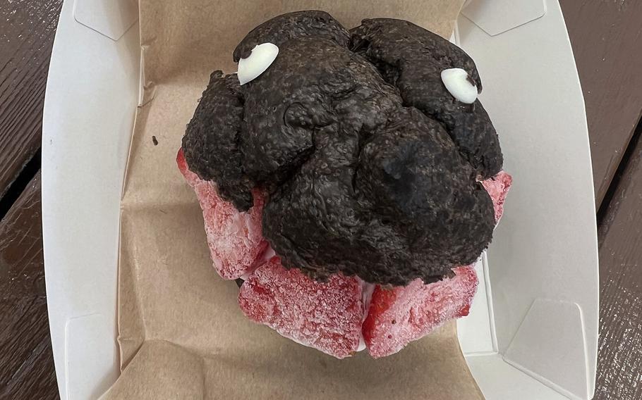 A Godzilla creampuff from the Nijigen No Mori theme park on Awaji Island, Japan.