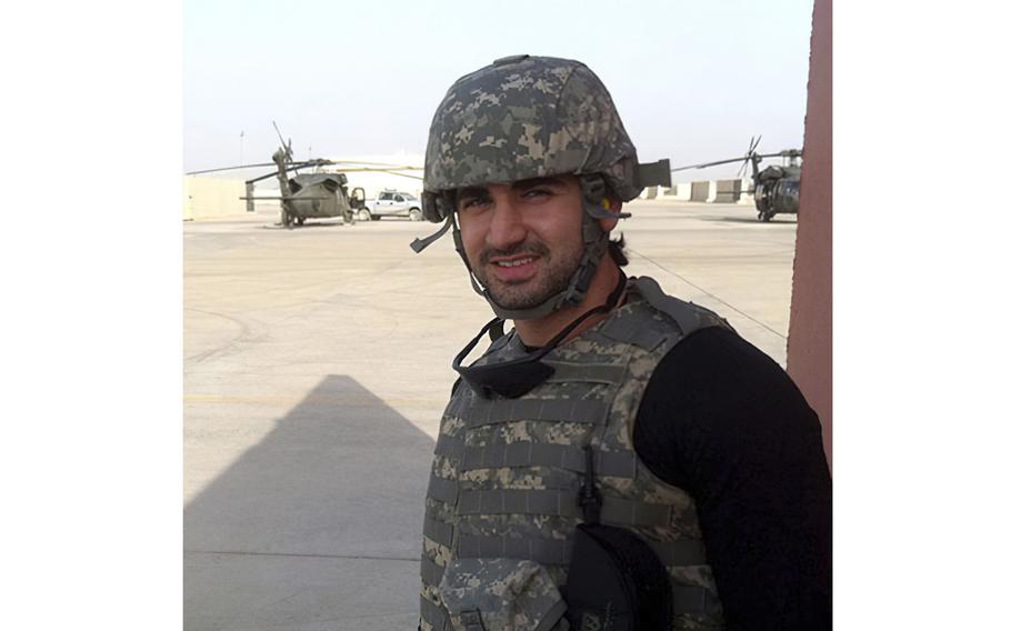 This image provided by Amir Hekmati shows Hekmati when he was in the U.S. Marine Corps in Baghdad, Iraq, in May 2010.