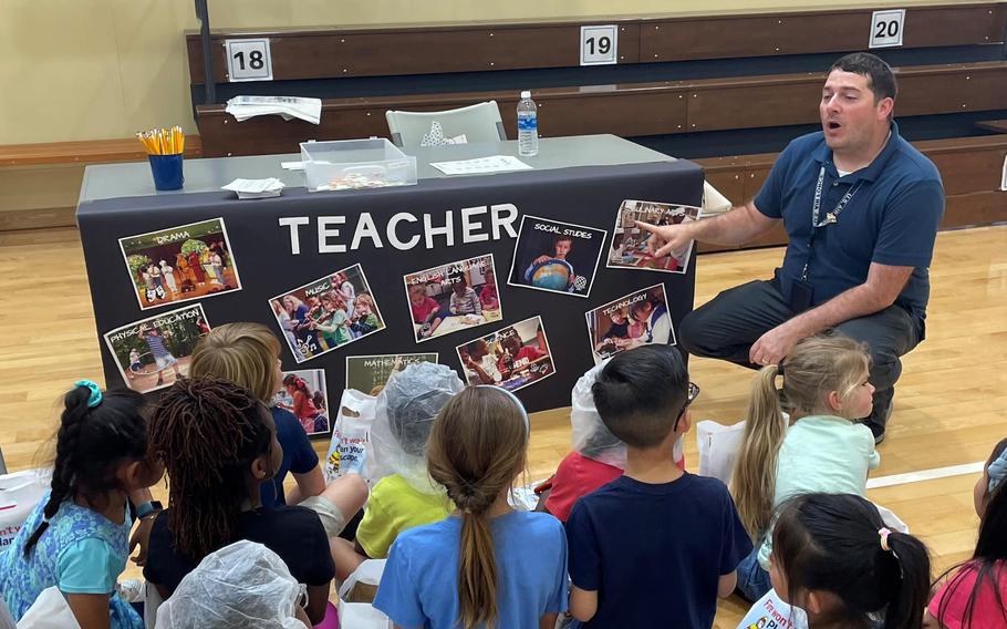 Students at M.C. Perry Primary School participate in a career camp at the end of May 2023. The school is slated to be the first DODEA school to offer universal prekindergarten as the agency looks to expand its preschool offerings overseas.