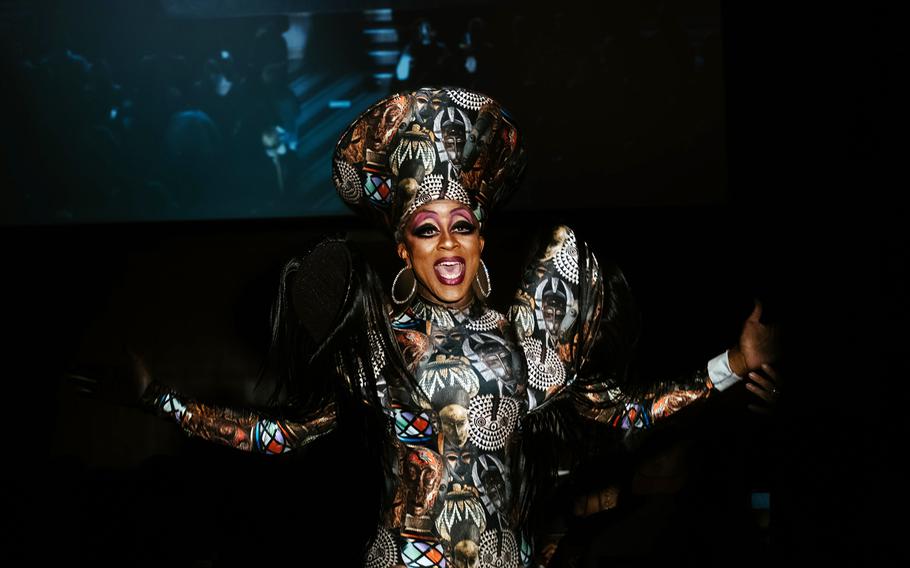 Kenya Ketchum performs during Drag’O’Ween, a Halloween show at the Enlisted Club on Kadena Air Base, Okinawa, in October 2022.