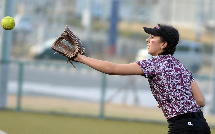 Maddie Medina is one of three seniors on a Matthew C. Perry softball team that went 14-4-2 this season.