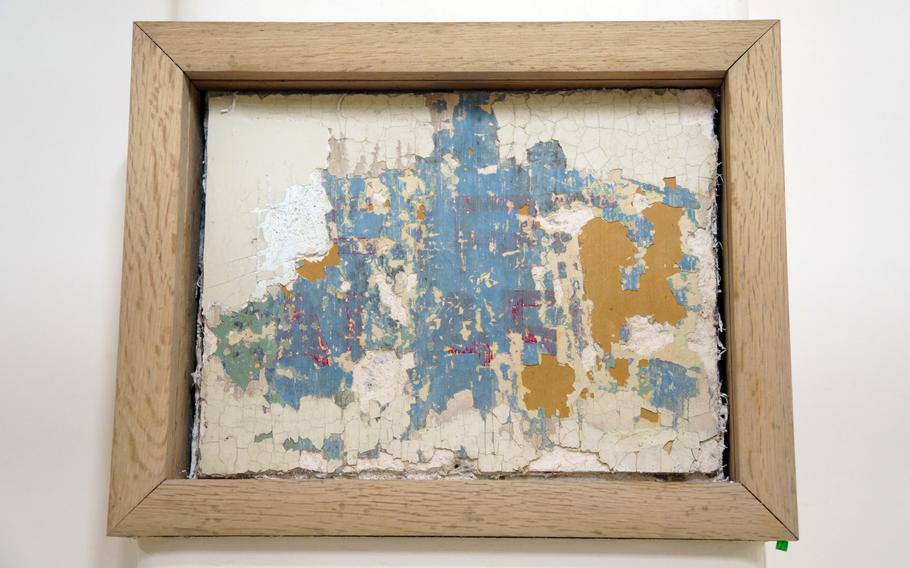 A faded occupation-era "fire alarm" sign was recently uncovered during renovations to Yokohama City Port Opening Memorial Hall in Yokohama, Japan.