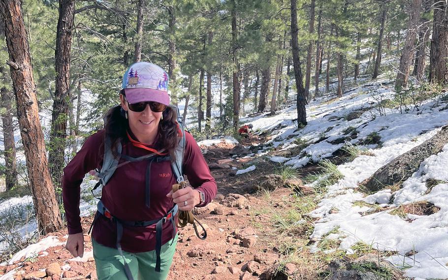 The author hikes in Boulder, Colo. 