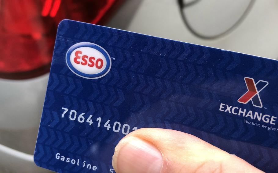 Esso cards used by the military community in Germany entitle holders to much lower prices than they’d pay otherwise. 