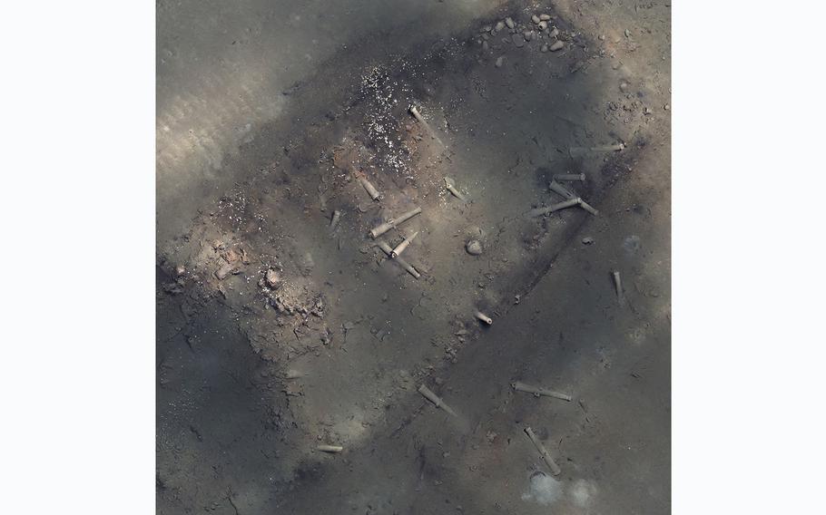 Remains are seen of the Spanish galleon San Jose, which went down off the Colombian Caribbean coast as it was trying to outrun a fleet of British warships on June 8, 1708. The Colombian government said Dec. 21, 2023 it will try to raise objects from the shipwreck, which is believed to contain a cargo worth billions of dollars.