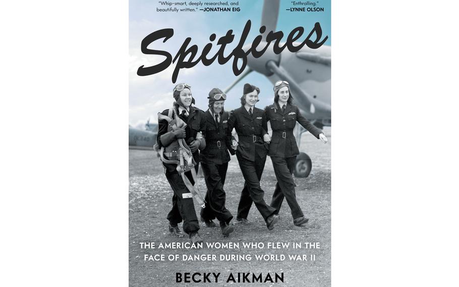 A book cover shows four military pilots in uniform walking arm-in-arm.