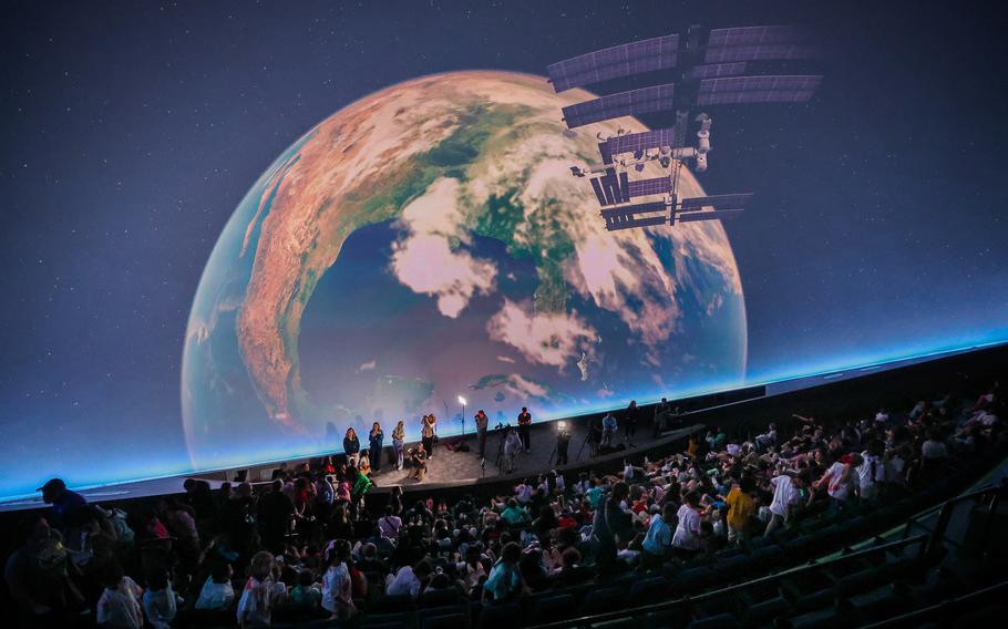 Inside the new planetarium at Tampa’s MOSI, Museum of Science and Industry. 