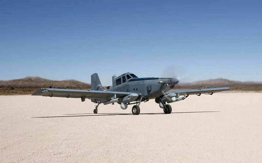 U.S. Special Operations Command intends to buy 75 of the AT-802U Sky Warden aircraft by 2029, according to command officials. The Sky Warden is a single-engine, turboprop aircraft specially outfitted to conduct intelligence, surveillance and reconnaissance operations and can carry 500 pound to 1,000 pound bombs, .50-caliber machine guns and 20mm cannons, according to its manufacturers. 