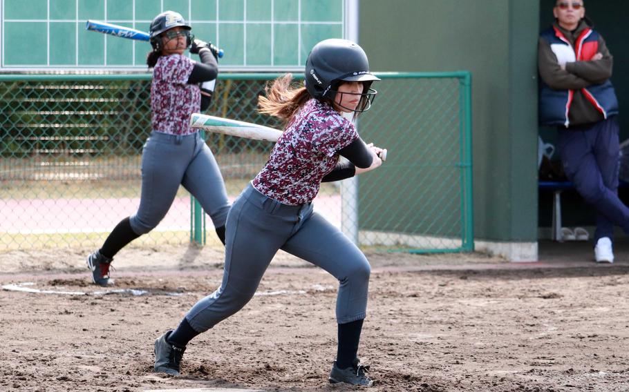 Keanna Kreis takes a swing.