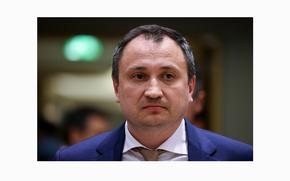Ukraine's Minister of Agrarian Policy and Food, Mykola Solskyi arrives for the Agriculture and Fisheries Council at the EU headquarters in Brussels, on May 30, 2023. (Kenzo Tribouillard/AFP/Getty Images/TNS)