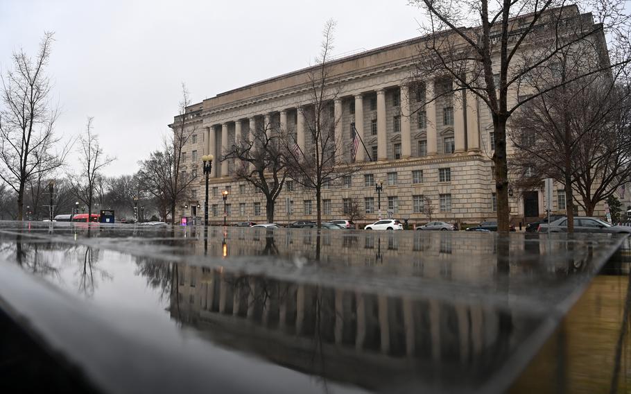 The Herbert C. Hoover Building, which is home to the Department of Commerce shown in February. 