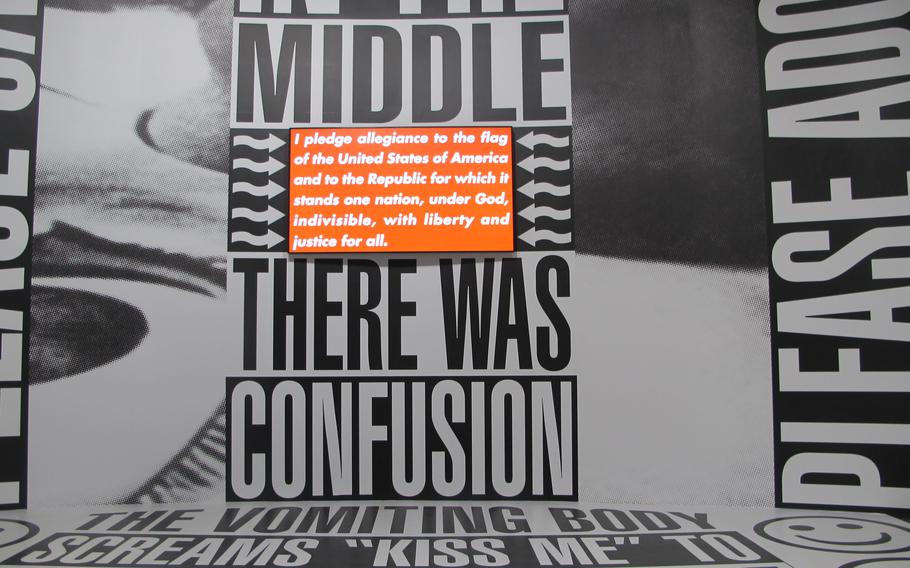 Barbara Kruger directly engages with viewers regarding power structures and cultural constructs. Here, she presents a new work featuring a three-channel video installation and her black-and-white statements enhanced by an immersive environment across four walls and the floor.