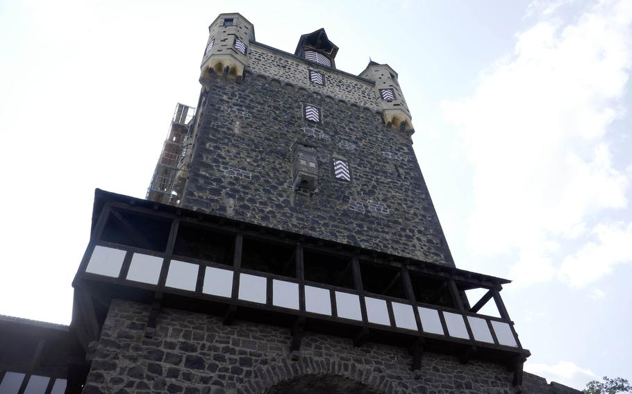 The 111-foot-tall Obertor is one of two medieval town gates still standing in Mayen, Germany. It was built between 1299 and 1354.