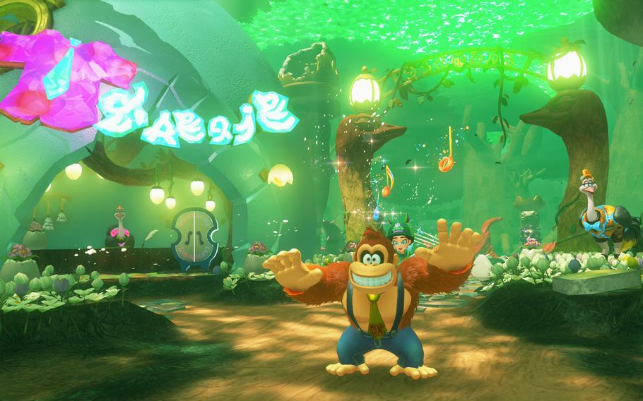 Numerous types of collectibles feed into a compelling upgrade system that includes new and improved abilities, buffs to Donkey Kong’s transformation powers, and clothes that encourage more variety in play.  