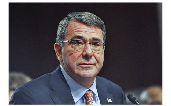 Then Defense Secretary nominee Ash Carter attends a nomination hearing before the Senate Armed Services Committee on Feb. 4, 2015, on Capitol Hill in Washington. Carter has died of a heart attack he suffered on Monday, Oct. 24, 2022. He was 68.