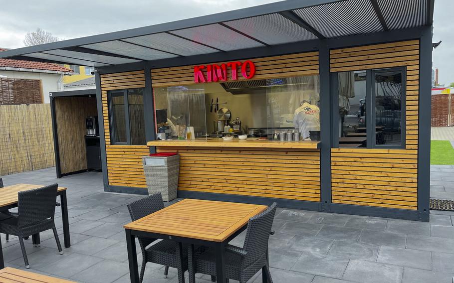 Kinto Georgian Restaurant in Wiesbaden, Germany, serves fare from the Caucasus country amid an open-air atmosphere, allowing patrons to view the kitchen and grill stations from the dining areas.