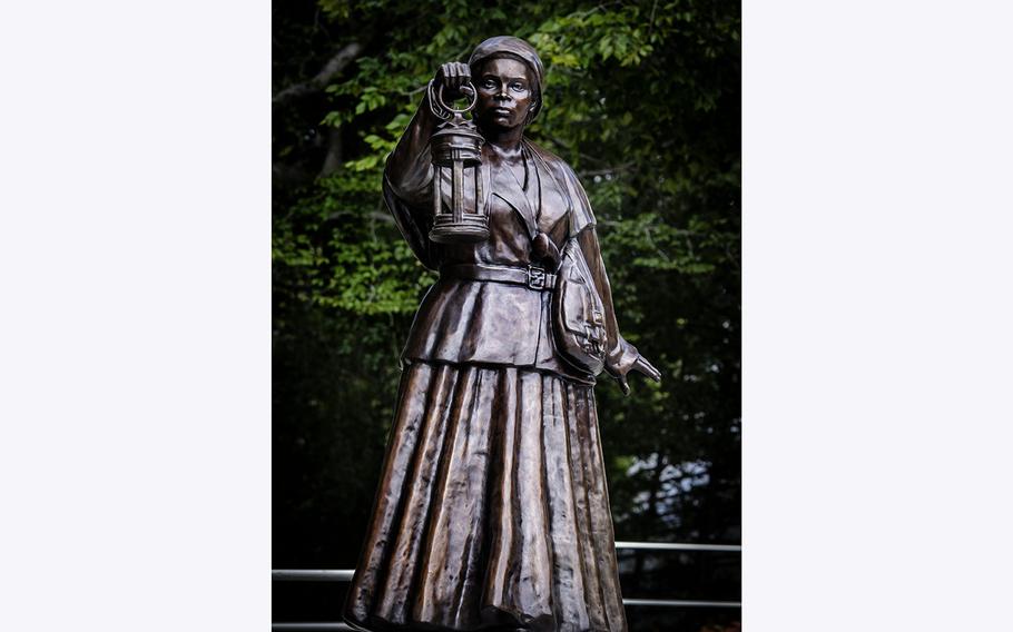 The Harriet Tubman statue recently dedicated at CIA headquarters, in Langley, Va.