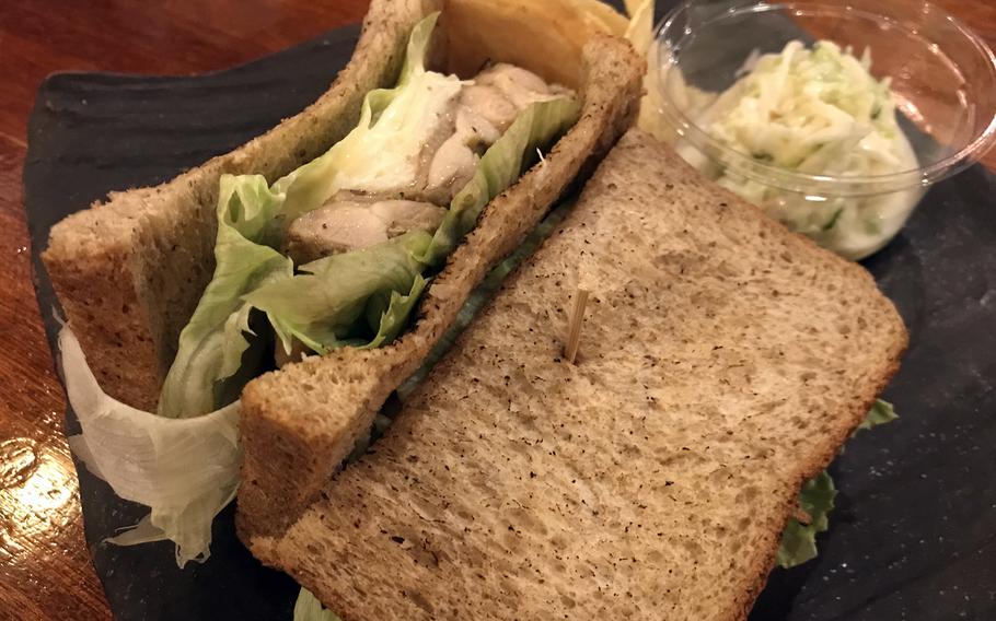 Player's Cafe's jerk chicken sandwich was juicy and succulent and spiced just right.