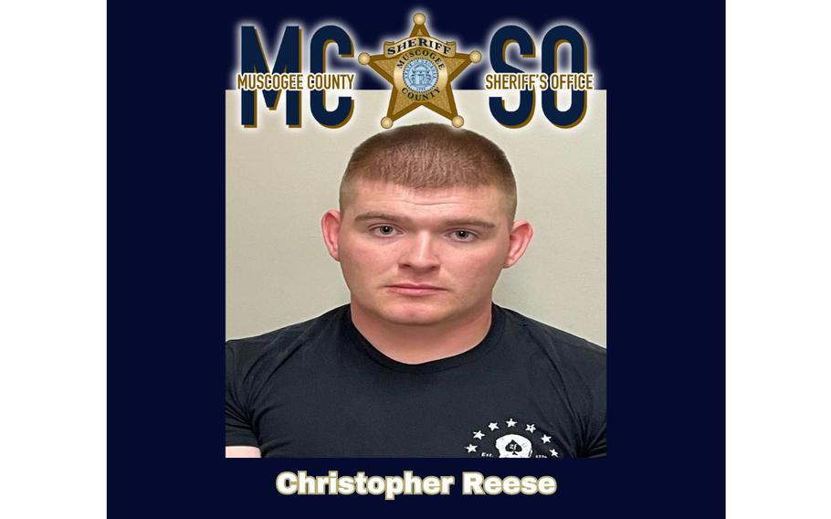 Army Staff Sgt. Christopher Reese, 30, was arrested Tuesday, Aug. 29, 2023. He faces felony charges for possession of explosive devices, police said. 