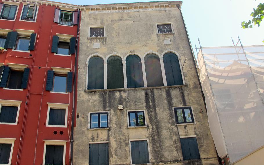 The German synagogue in Venice's Jewish ghetto, right, was built by Ashkenazi Jews in 1528. Now closed for restoration, it is the oldest of five temples in the ghetto, and despite its shabby outward appearance is said to be lovely inside.
