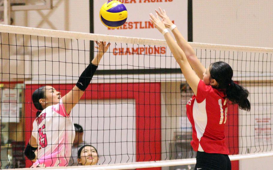 Leona Turner at the net.