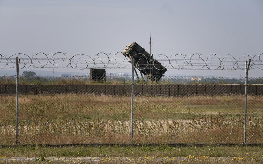 Patriot antimissile batteries are seen at the Rzeszow-Jasionka Airport in July.