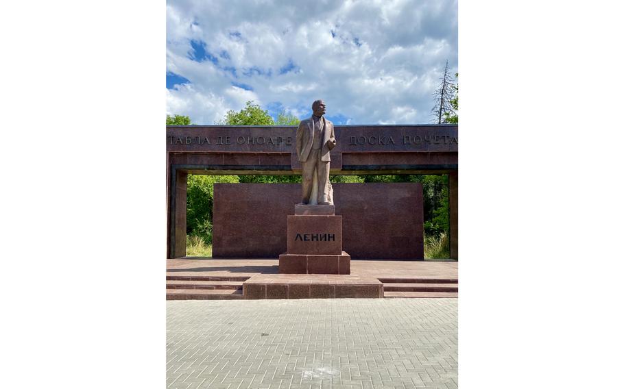 A monument to the Soviet leader Vladimir Lenin in Chișinău, the capital of Moldova. The former Soviet republic of about 2.6 million people has been the target of Russian destabilization efforts.