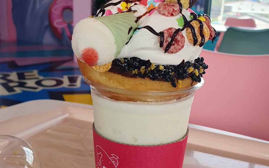 The Monster Shake from Monster Donut & Gelato in Pyeongtaek, South Korea. 