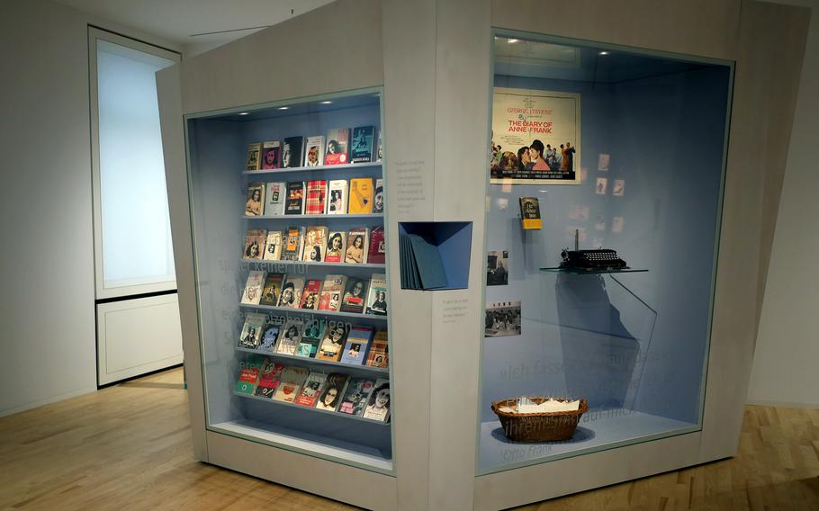 An area in the Family Frank room at the Jewish Museum in Frankfurt is dedicated to Anne Frank and her famous biography. The Frank family, Anne, her mother, father and sister, moved from Frankfurt to Amsterdam, where they were arrested and sent to Nazi concentration camps. Only her father survived.