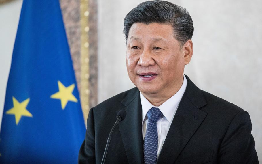 Xi Jinping in Rome on March 22, 2019.
