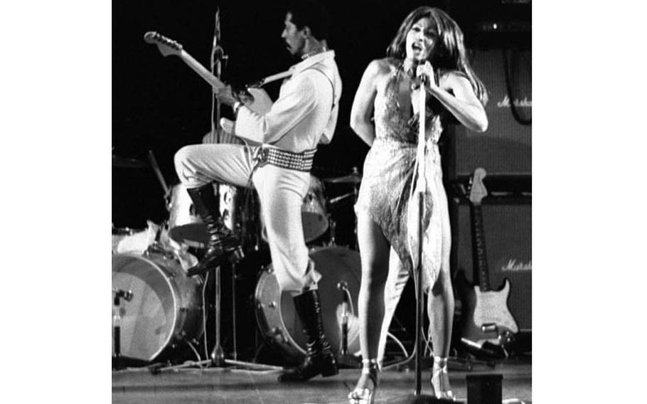 Tina Turner onstage in 1972 at Frankfurt’s Jahrhunderthalle, backed up by then-husband Ike and his band.
