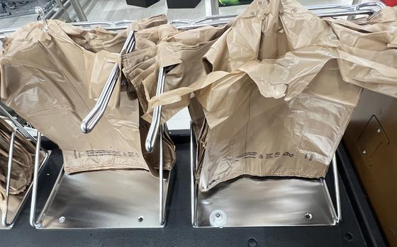 The Defense Commissary Agency intends to do away with single-use plastic bags first in locations where state or local bans are already in place and then move to discontinue their use worldwide.