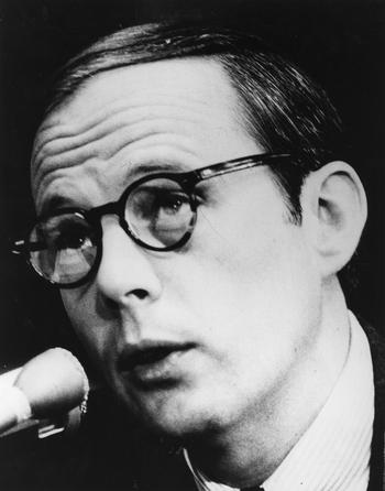 John Dean III, former counsel to President Richard Nixon, during questioning by members of the Senate Committee investigating the Watergate scandal in Washington, D.C. (Keystone/Hulton Archive/Getty Images/TNS)