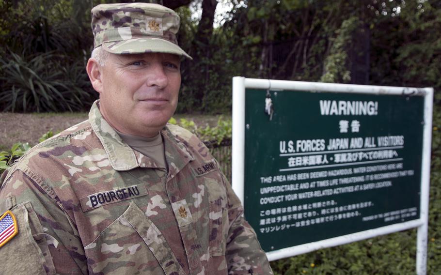 Army Maj. Robert Bourgeau, the deputy operations officer for the 10th Support Group at Torii Station in Yomitan, Okinawa, has been nominated for the Soldier’s Medal for his actions during a July 4 rescue at Mermaid’s Grotto. 