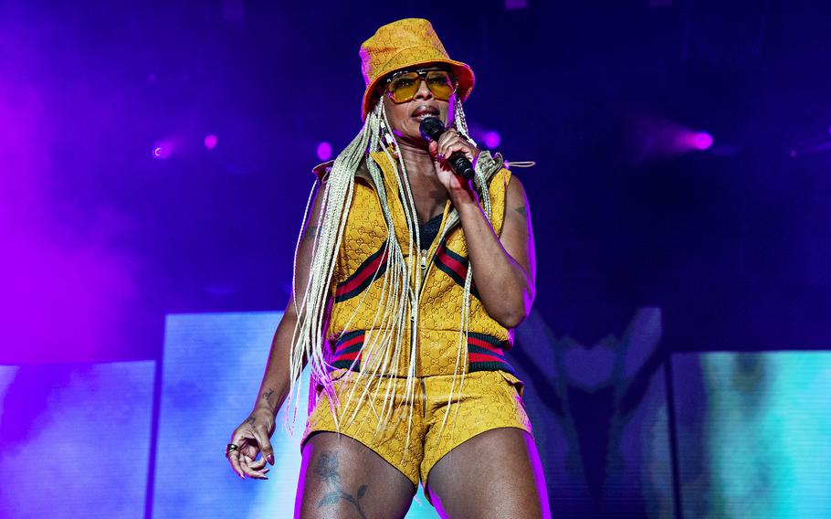 Mary J. Blige performs at the 2018 Essence Festival at the Mercedes-Benz Superdome on July 7, 2018, in New Orleans. 