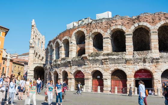 Italy’s ancient Arena di Verona amphitheater hosts an opera festival each summer. This year’s run begins June 13 and ends Sept. 6.