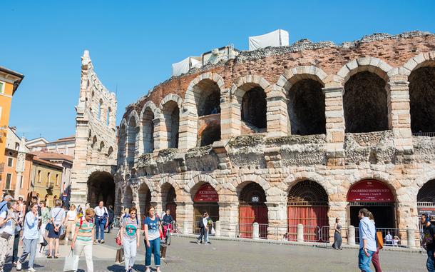 Italy’s ancient Arena di Verona amphitheater hosts an opera festival each summer. This year’s run begins June 13 and ends Sept. 6.