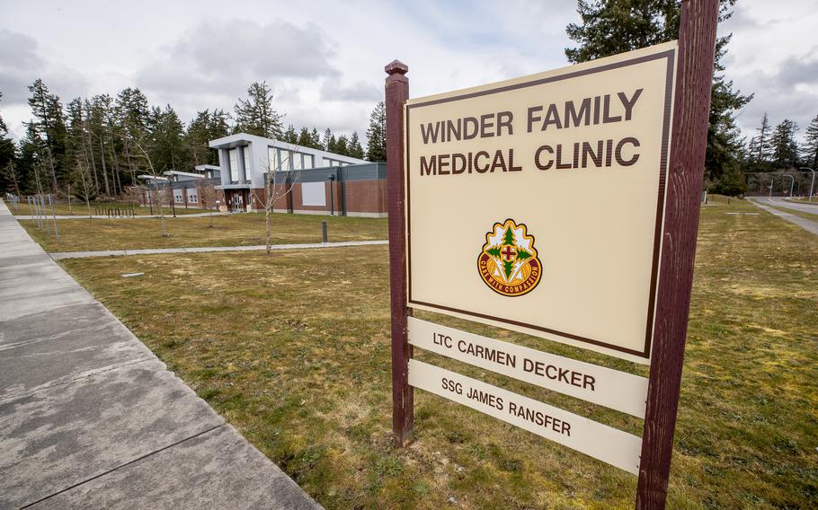 Madigan Army Medical Center’s Winder Clinic on Joint Base Lewis-McChord, Wash., in March 2020. 
