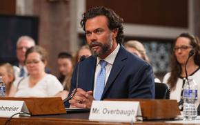 Matthew Lohmeier appears at a congressional hearing in Washington on May 1, 2025. A former F-15 pilot who graduated from the Air Force Academy, Lohmeier was confirmed July 24, 2025, as the new undersecretary of the Air Force.