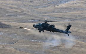 An AH-64E Apache helicopter fires an AGM-114 Hellfire missile at Yakima Training Center, Wash. in 2023.The U.S. Army announced that an An AH-64E successfully defeated various drones during a drill in North Carolina Aug. 29, 2025.

