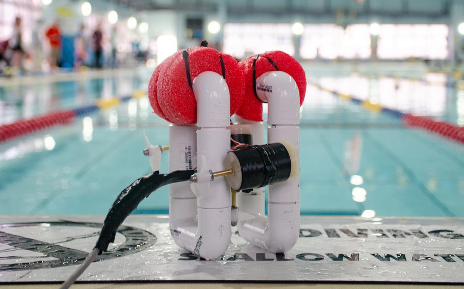 The SeaPerch Challenge, an underwater obstacle course navigated by remotely operated vehicles, has become an annual event for students at Yokosuka Naval Base, Japan.