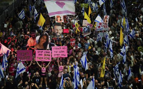 Israelis protest in the streets again as the toll in Gaza grows