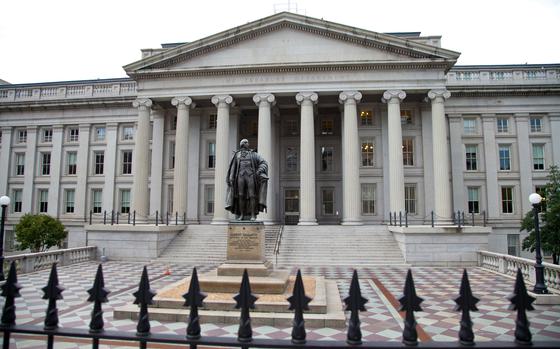 The U.S. Treasury Building in Washington D.C., July 15, 2012. 