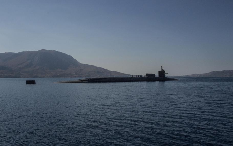 The Ohio-class guided-missile submarine USS Florida (SSGN 728) prepares to transit the Mediterranean, Oct. 15, 2019. 
