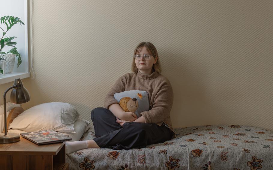 Polina Ulanovskaya in her dorm last year at St. Petersburg State University. She has since been expelled for failing an exam, but she believes the real reason was her activism. 