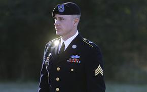 FILE - Army Sgt. Bowe Bergdahl arrives for a pretrial hearing at Fort Bragg, N.C., Jan. 12, 2016. A federal judge on Tuesday, July 25, 2023, vacated the military conviction of Bergdahl, a former U.S. Army soldier who pleaded guilty to desertion after he left his post and was captured in Afghanistan and tortured by the Taliban. (AP Photo/Ted Richardson, File)