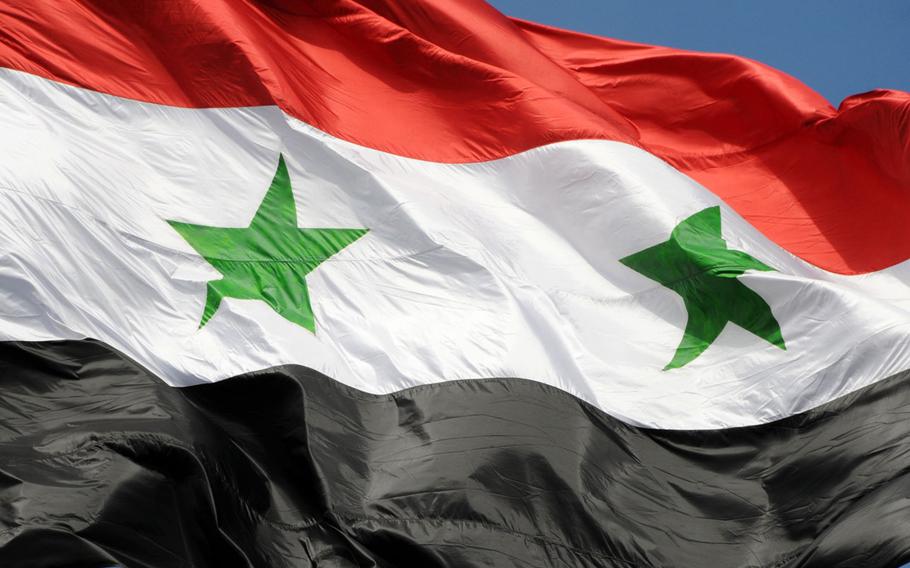 The flag of Syrian Arab Republic