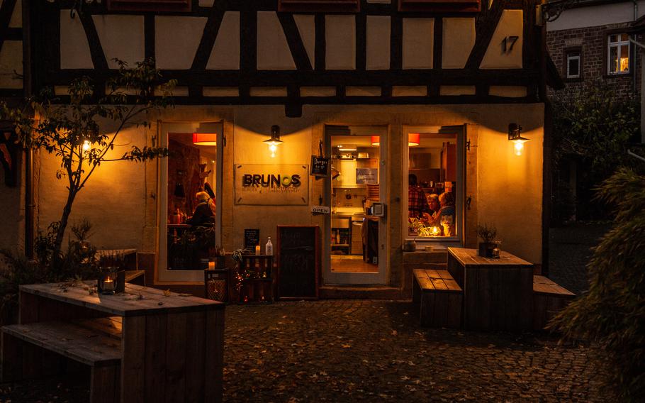 Bruno's in Neustadt an der Weinstrasse, Germany, Nov. 13, 2021. The restaurant offers a modern interior in a building in the town's historic tannery quarter.